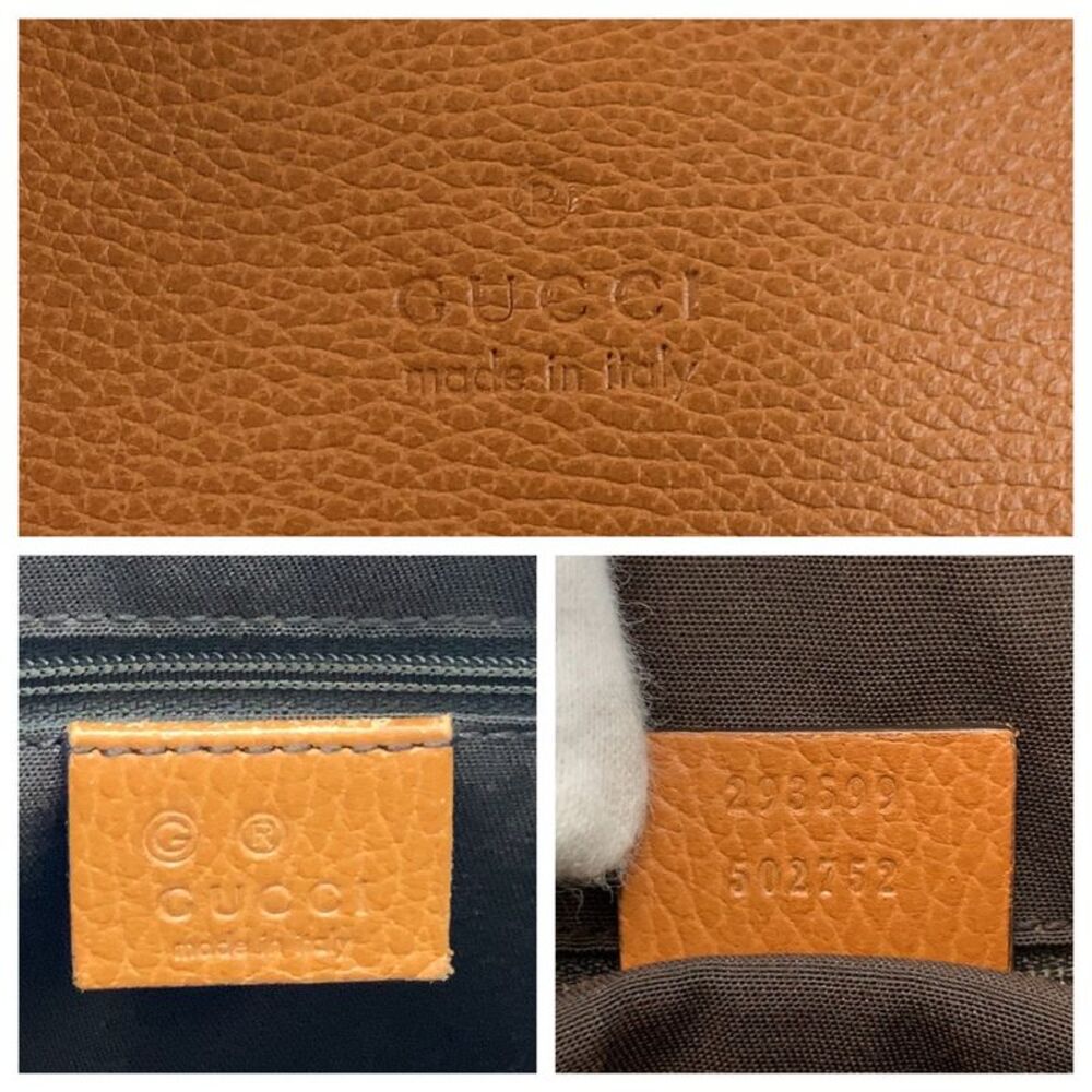 Gucci Brown Leather Tote Shoulder Bag - Picture 3 of 10